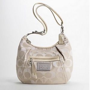 COACH Poppy Signature Sateen Luce Hobo 16376